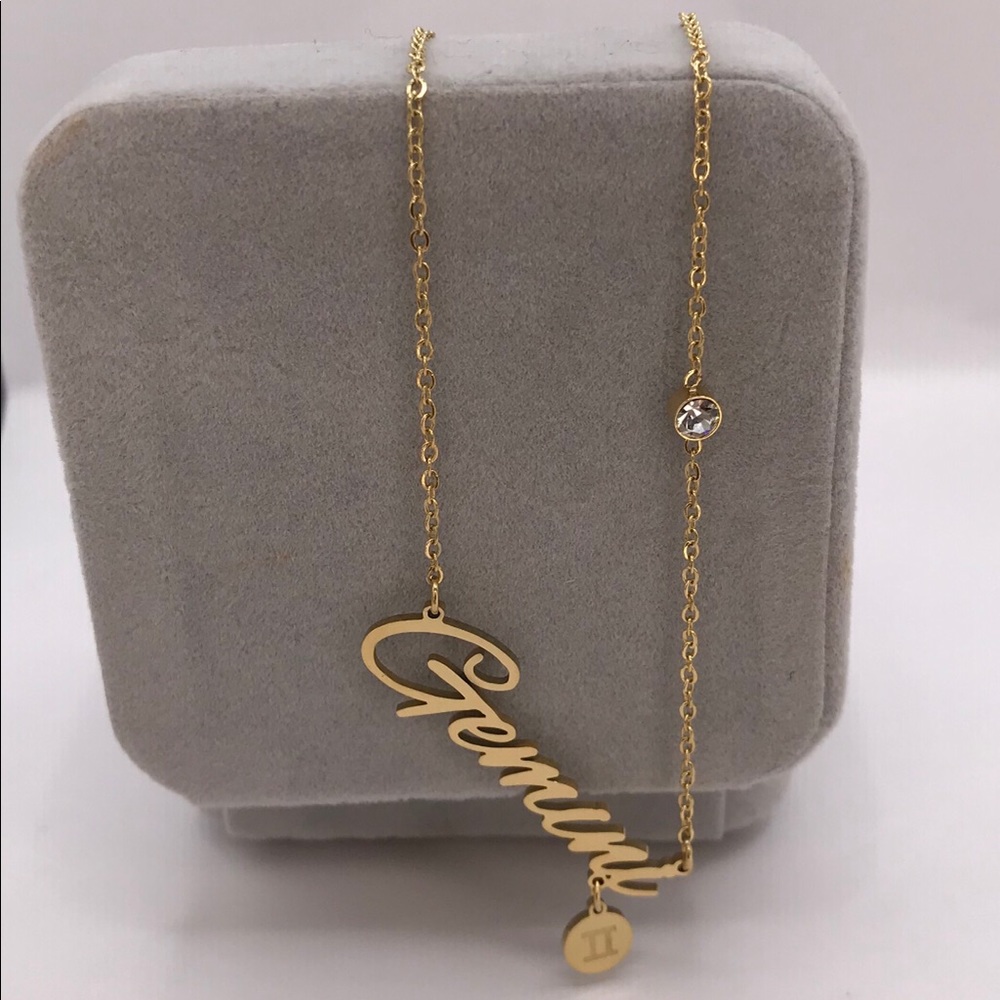 New Zodiac Sign (Gemini) Pendant Necklace